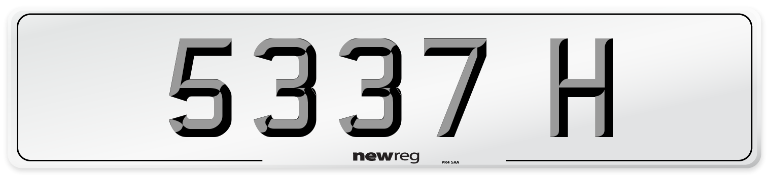 5337 H Number Plate from New Reg